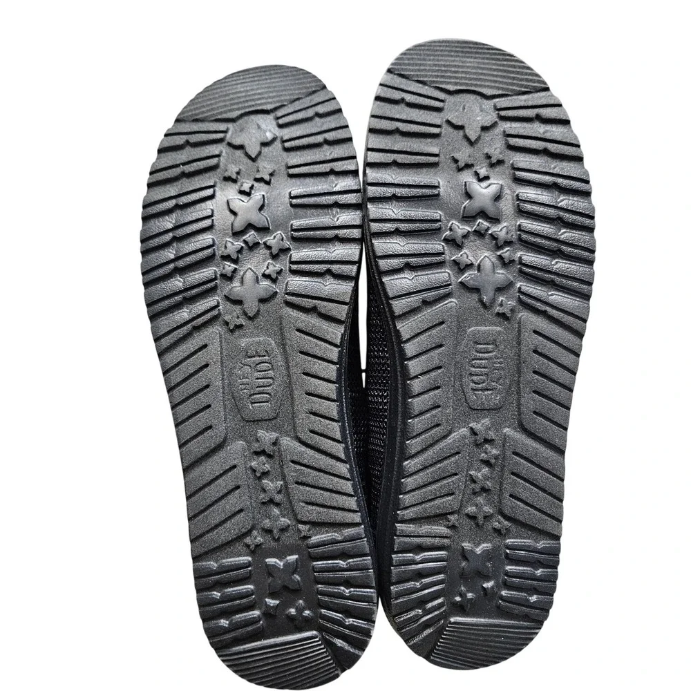 Hey Dude Wally Stretch Sox Men 13 Black Slip On Loafers Lightweight Comfort Shoe